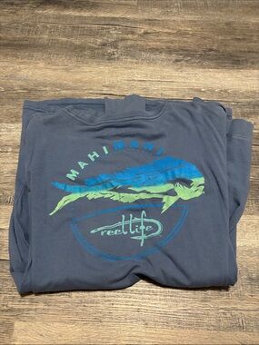 Reel Life Mahi Mahi Long Sleeve Tee - Men's Navy
